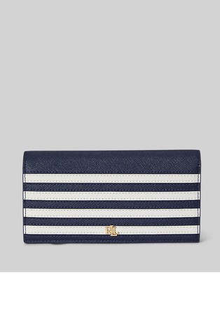 Kožni novčanik s prugastim detaljima