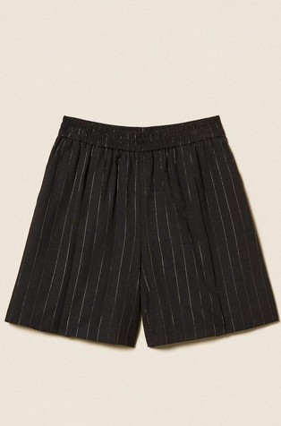 Shorts with lurex stripes