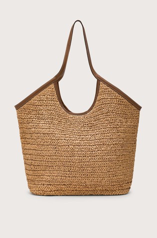 Raffia shopper bag