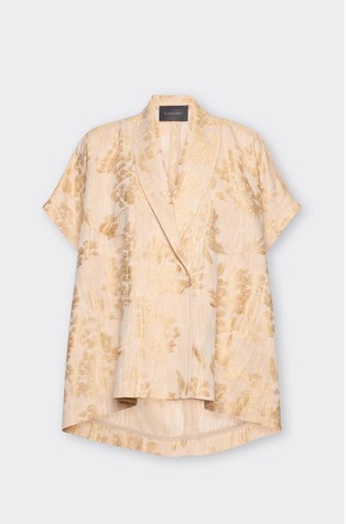 Kimono košulja sa žakard cvjetnim uzorkom