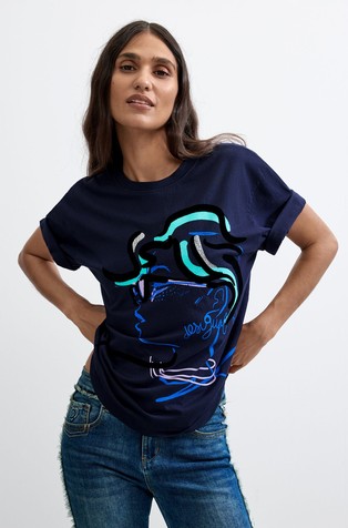 Printed cotton T-shirt