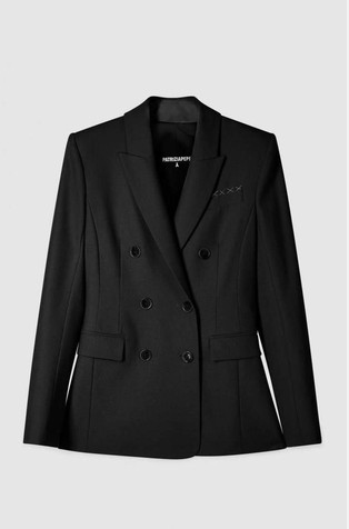 Essential sako od mješavine vune s dvorednim kopčanjem