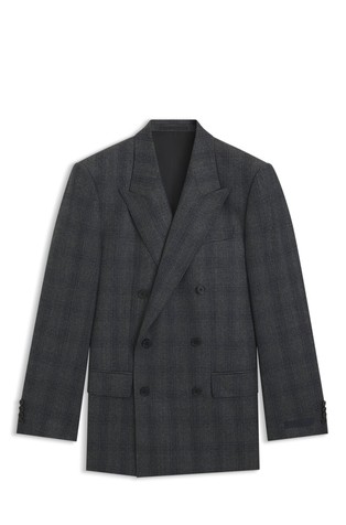 Beckham x Boss slim fit vuneni kariran sako