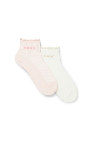 Two-pack of rib-knit short socks