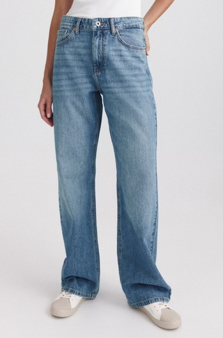 Jeans hlače sa širokim nogavicama