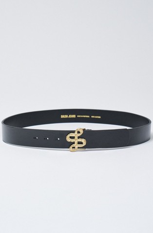 Kožni remen s logo kopčom