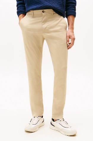 Bleecker slim fit chino hlače s mikrouzorkom