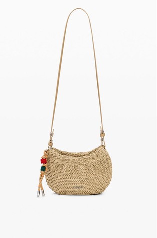 Raffia purse with charm