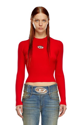 Pletena majica od mješavine viskoze s ovalnim D-logotipom