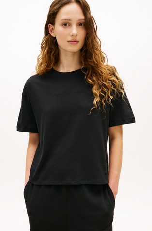 Short-sleeved cotton pyjama top