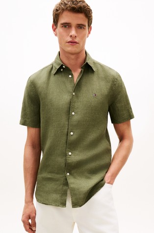 Regular Fit Linen Short Sleeve Shirt