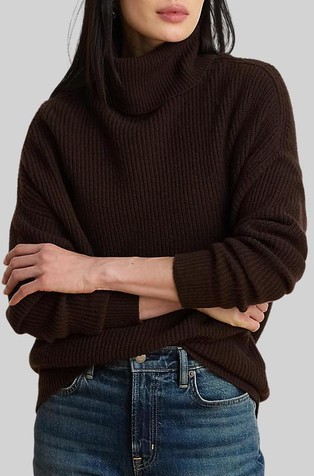 Ribbed Wool-cashmere Turtleneck Sweater