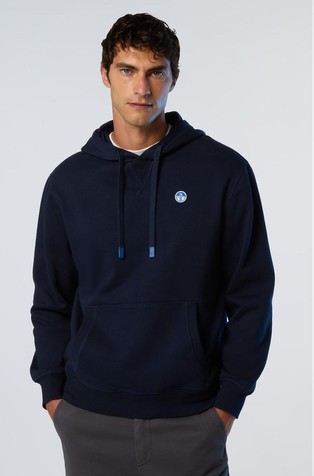 Pulover s kapuljačom i logo našivkom