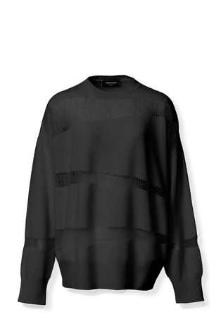 Pleten pulover od mješavine vune s rupičastim umetcima