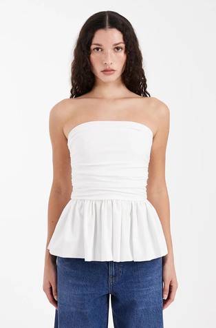 TSCAMILLA peplum bandeau top
