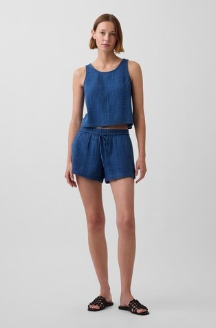 Ženske kratke hlače sa zgužvanim izgledom denima