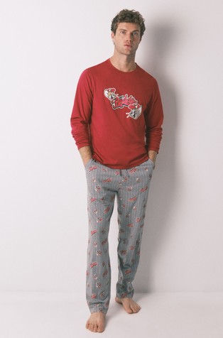 Tom & Jerry pamučna pidžama dugih rukava