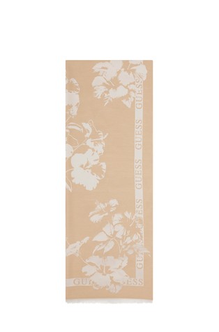 Šal sa žakard uzorkom cvjetova hibiskusa