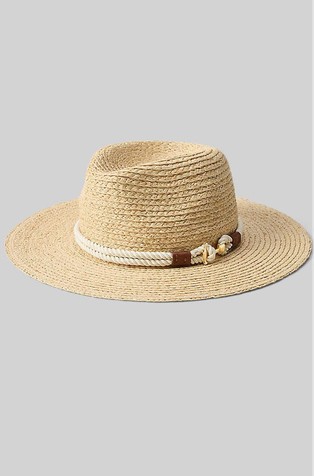 Slamnati šešir od rafije s detaljem užeta
