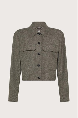 Košulja-jakna od mješavine s vunom