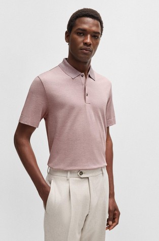 Polo majica kratkih rukava od pamuka i svile