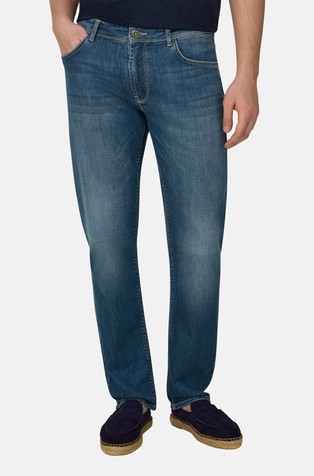 Jeans hlače od rastezljivog denima s ispranim izgledom