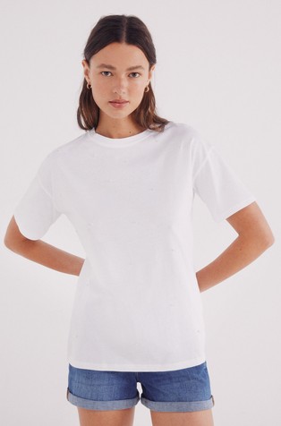 Majica s perlama na prednjoj strani