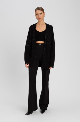 Straight fit hlače s ovalnim logo detaljem T