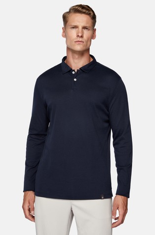 Polo majica dugih rukava od mješavine pamuka