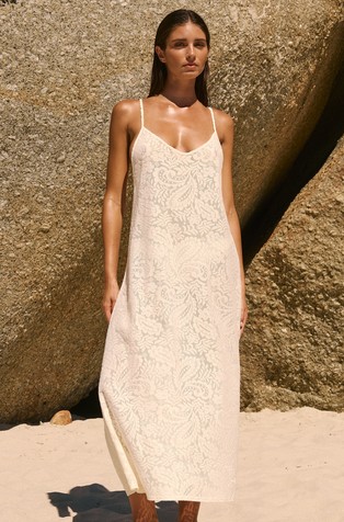 Camelia B mesh dress with floral pattern