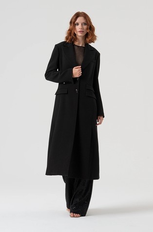 Dugi kaput s jednorednim kopčanjem