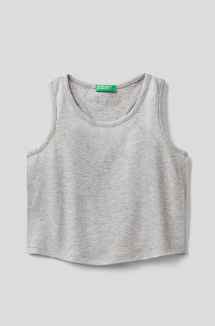 Cropped majica bez rukava od organskog pamuka