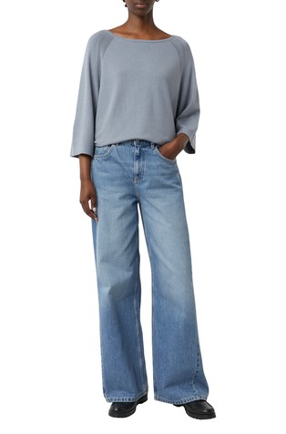 Oversized pleten pulover s rupičastim detaljima