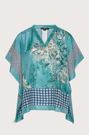 Satenska svilena bluza s uzorkom