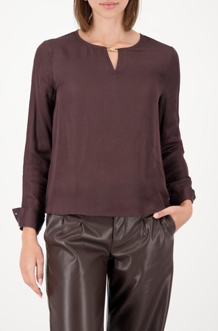 Viskozna bluza s ukrasnim elementom