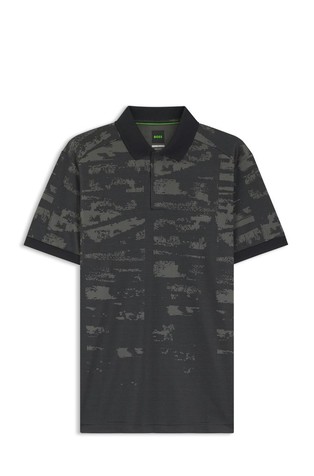 Active slim fit polo majica sa žakard uzorkom