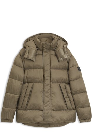 Vodoodbojna prošivena jakna sa žakard uzorkom monograma