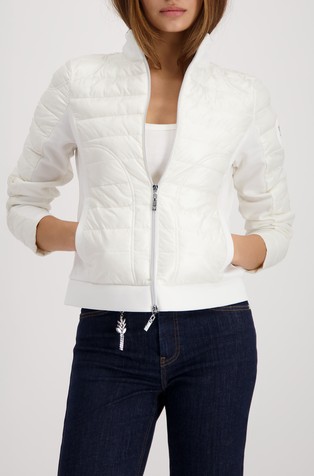 Quilted jacket with neoprene