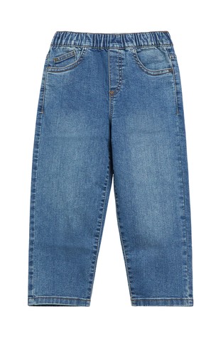 Relaxed fit jeans hlače s elastičnim obrubom oko struka