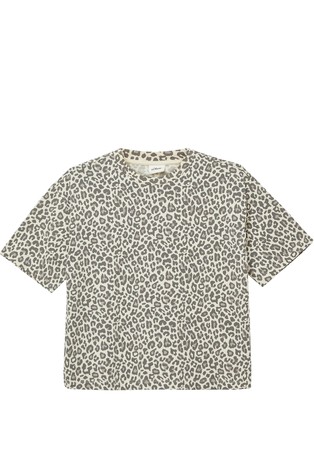 Boxy fit majica s leopard uzorkom