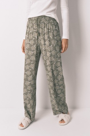 Viskozni donji dio pidžame s cvjetnim uzorkom