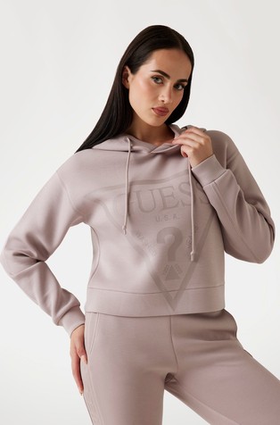 Scuba cropped sweatshirt with hood