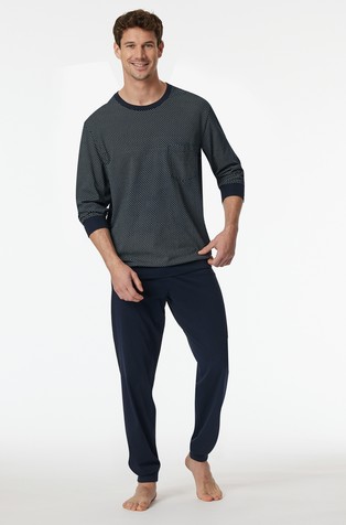 Comfort Essentials - long patterned pajamas with cuffs