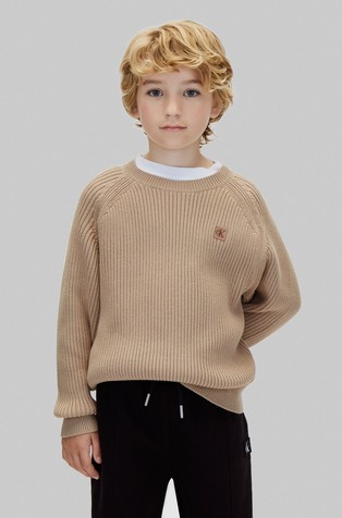Rebrasto pleten pulover s raglan rukavima