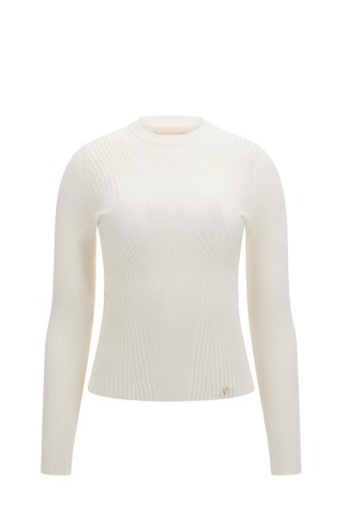 Pleten pulover s rebrastim uzorkom