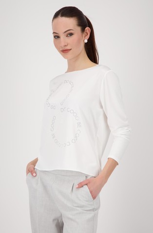 Majica dugih rukava s ukrasnim kamenčićima