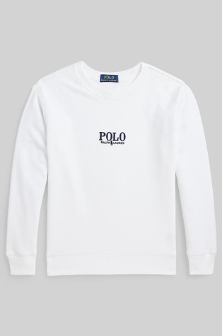 Logo pulover od mješavine pamuka s frotirnom unutrašnjošću