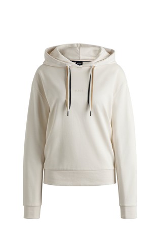 Pulover s kapuljačom i logo podesivom vezicom