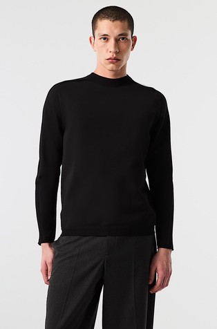 3D Knit Mockneck Sweater