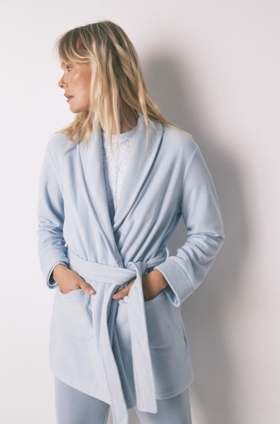 Plišani kućni ogrtač s lurex vlaknima